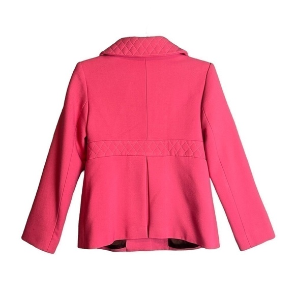 SMYTHE Les Vestes Jacket Coat Pink Wool Blend Quilted Detail Small US 4 - Picture 9 of 12
